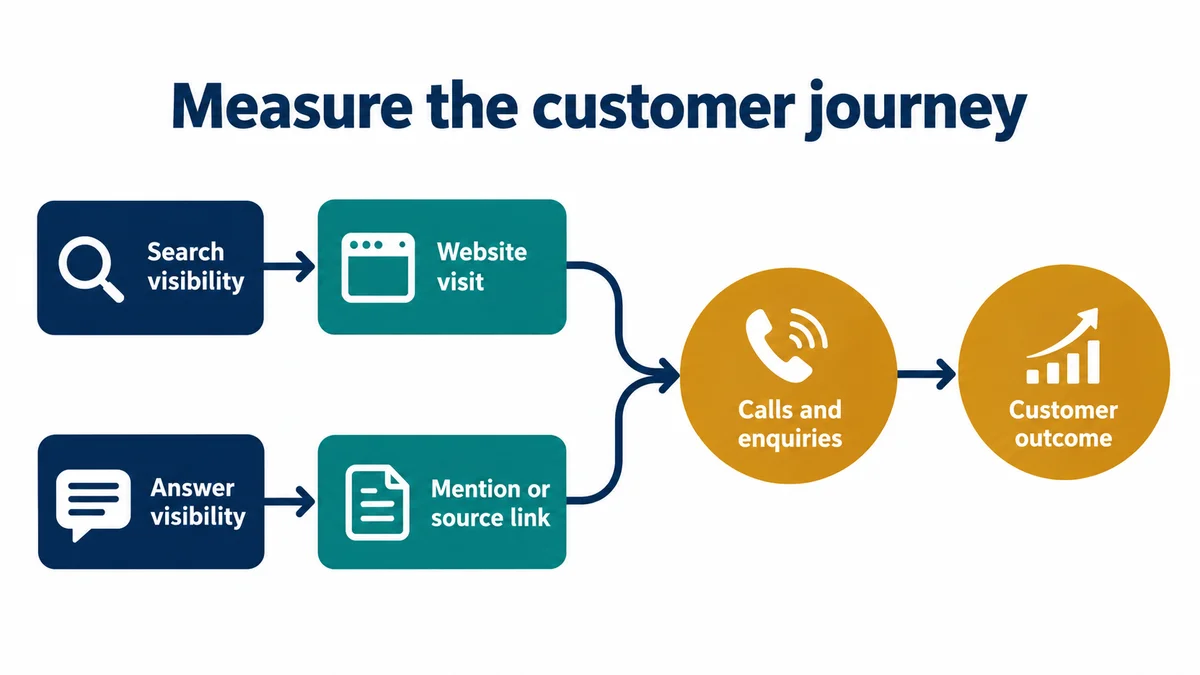 Measuring the customer journey beyond the click: calls, direction requests and enquiries.