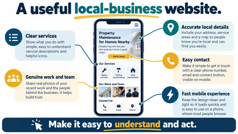 A simple checklist of what a useful, future-proof small business website needs to do.